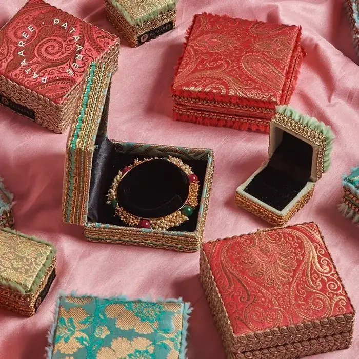 Großhandel Perlmutt Inlay Indische Schmucks cha tulle Indisches Dekor Kunst handwerk Holz Geschenk box Luxus boxen