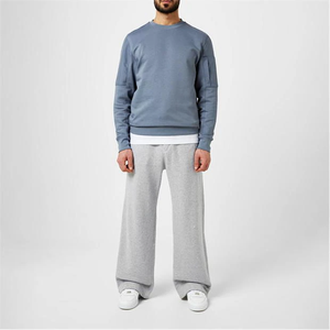 Elegante sudadera de gran tamaño para hombre, tendencia callejera, sudadera de algodón liso, traje informal sencillo para hombre - Product Image 3