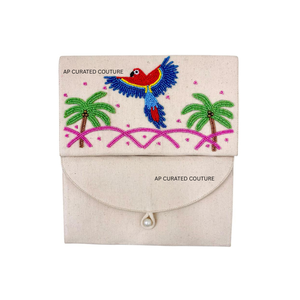 Durable Open Beaded <b>Envelope</b> Clutch Hand-Beading Minimalist Shape Soft Handle Personalized Designs Fashion Multi-Purpose Bag - Product Image 1