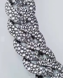 Nueva llegada Hip Hop joyería cadena de eslabones cubanos últimos diamantes cultivados en laboratorio Iced Out disponible a los mejores precios de proveedor indio - Product Image 2