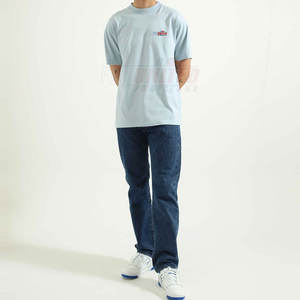 Camiseta Moderna de Cuello Redondo para Hombre, 100% Algodón, Hombros Caídos, Textura Suave, Transpirable, de Alta Calidad, Colores Personalizables Disponibles - Product Image 2