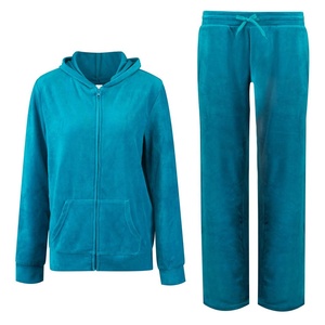 ชุดวอร์มกำมะหยี่สำหรับผู้หญิงชุดวอร์มแขนยาวสำหรับผู้หญิงชุดวอร์มผ้ากำมะหยี่ปักโลโก้ตามสั่ง - Product Image 4