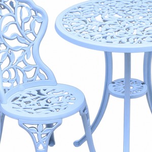 Mobilier d'extérieur <span class=keywords><strong>en</strong></span> métal d'art <span class=keywords><strong>en</strong></span> mosaïque Ensemble <span class=keywords><strong>de</strong></span> <span class=keywords><strong>jardin</strong></span> <span class=keywords><strong>en</strong></span> fonte d'aluminium durable pour <span class=keywords><strong>salon</strong></span>, salle à manger, cour, hôtel, design moderne - Product Image 3