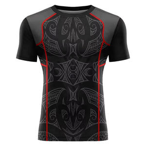 Camisas gráficas de compresión de secado rápido de media manga para hombre al por mayor Rash Guard Bjj Rash Guard MMA Rash Guards Fitness Workout Shirt - Product Image 1