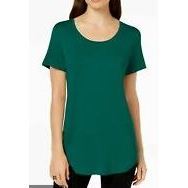 Collezione JM: Top Casual da Donna con Scollo Rotondo, Verde, Taglia Grande, in Tessuto Popeline di Seta e Cotone Lavorato a Maglia, Colletto Vintage con Fiocco, Motivo a Quadri - Product Image 2