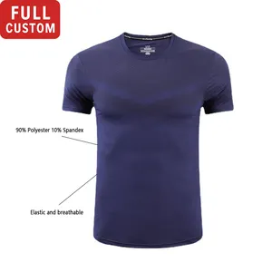 quality mens 90 polyester 10 spandex dryfit fitness t shirts sports running athlet tshirt man