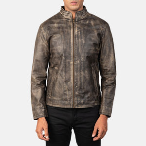 Chaqueta de Cuero para Hombre, Diseño Personalizado, Nuevo Estilo con Cuello, Chaquetas de Cuero y Lana al por Mayor, Chaquetas Universitarias - Product Image 5