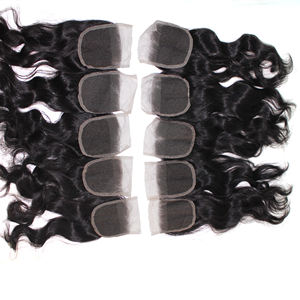 ผมมนุษย์100% นุ่มผูกติดไว้กับมือปิดลูกไม้บางใสผมถักเปียแบบสวิส4x4 6x6 - Product Image 4