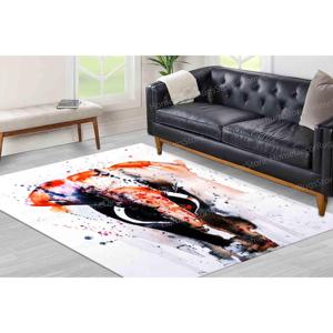 พรมพิมพ์ลายช้างแดง: ทำความสะอาดง่าย น่ารัก บ้านไร่ เท่ บาง พรมไม่ทอแบบบาง - Product Image 1