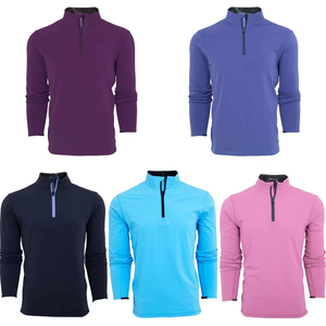 Pull zippé à fermeture éclair 1/4 en polyester de haute qualité pour hommes, sweat à capuche à manches longues avec logo personnalisé et imprimé pour l'été - Product Image 1