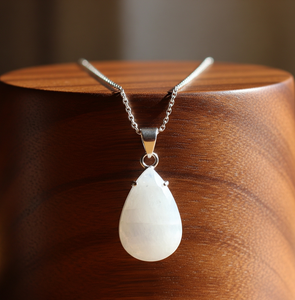 Colgante de estilo bohemio de Plata de Ley 925 con piedra lunar azul de oro de 18 quilates, piedras de cristal curativas, colgantes de moda y dijes de regalo - Product Image 4