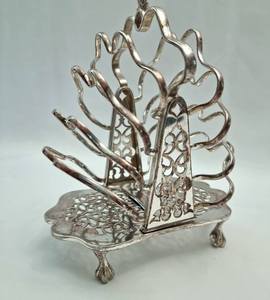 Support à pain grillé personnalisé en argent pour les tranches de pain du petit-déjeuner, accessoires de cuisine, rangement et organisation à domicile - Product Image 4