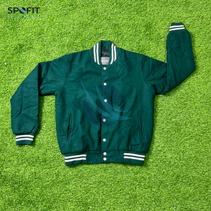 Venta al por mayor de chaqueta universitaria en blanco personalizado para los hombres de cuero personalizado Varsity chaqueta de béisbol de fabricación Streetwear Letterman chaquetas - Product Image 2