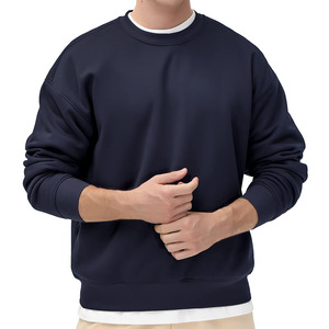 Sudadera de tela suave de peso pesado al por mayor para hombre, sudadera transpirable básica de mezcla de algodón, hecha en la industria Isha - Product Image 1