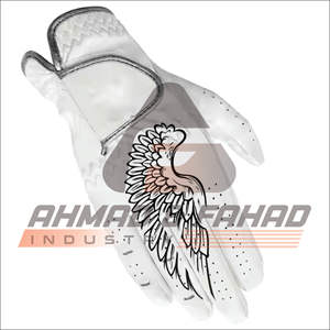 Gants de golf en peau de mouton marron de qualité supérieure Logo personnalisé Gants de sport en cuir véritable avec poignées respirantes - Product Image 4