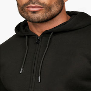 Personnalisé Logo Brodé Imprimé Hommes 100% Coton Zip Up Hoodies Blanc À Capuche Zippée À Capuche pour Unisexe - Product Image 5