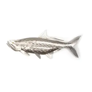 실버 장식 금속 동상 물고기 도금 맞춤형 금속 조각 도매 가격 인도