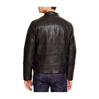 Chaquetas de cuero genuino para hombres, abrigos cálidos forrados acolchados para tienda de ropa al por mayor