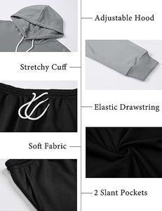 Survêtement unisexe personnalisé à capuche, imprimé délavé à l'acide, blocs de couleur, uni, pour l'hiver - Product Image 4