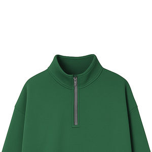 À la mode surdimensionné demi fermeture éclair sweats décontracté couleur personnalisée Streetwear quart zip sweat avec poches parfait pour l'hiver porter - Product Image 3
