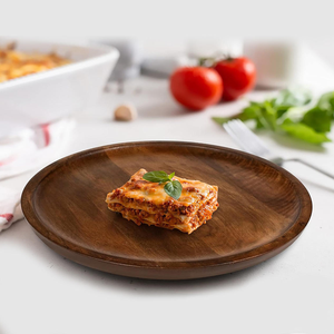 Plateau de service en bois d'acacia écologique de qualité alimentaire, fait à la main, ensemble de plateaux, assiettes à apéritif pour la maison, restaurant, décoration de salle à manger - Product Image 3