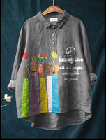 2025 décontracté coupe ample confortable col à revers chemise coloré imprimé animal hawaïen chemise à manches longues