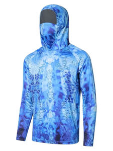 Camisas de pesca personalizadas de alto rendimiento de manga larga con capucha UPF50 protección UV transpirable secado rápido sublimación ropa deportiva - Product Image 3