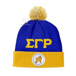 Personalizado griego Sigma Gamma Rho hermandad de mujeres ropa auto-tejida Jacquard gorro cálido gorro de invierno parafernalia griega - Product Image 1