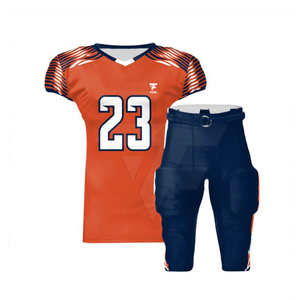 Conjunto de uniforme de equipo y práctica de talla grande con diseño impreso transpirable de camisetas de fútbol americano de alta calidad personalizado - Product Image 5