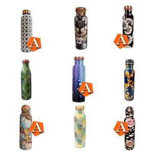 Rajasthani Style Printed <b>Copper</b> <b>Water</b> <b>Bottle</b> For Personal Use Metal <b>Water</b> <b>Bottle</b> - Product Image 2