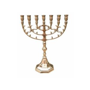 Menorah-Soporte de vela de Metal macizo Menorah, candelabro de 9 pilares, soporte de vela de lujo para templo judo - Product Image 6