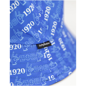 Sombrero de cubo Reversible negro Zeta Phi Beta con letras griegas bordadas 100 algodón Hermandad de mujeres Sombreros y gorras de vida griegos personalizados - Product Image 3