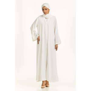 ชุดอาบายะห์ประดับตกแต่งรุ่น IPAB-22161 พร้อมผ้าคลุมไหล่ ทำจากผ้าชีฟอง - Product Image 4