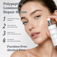 Sérum Peptidique 3-en-1 Anti-Âge Éclaircissant Réparateur de Barrière Cutanée à la Niacinamide, Acide Tranexamique et Fenouil Marin – Sérum Visage Hydratant et Éclatant