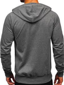 Sweat à capuche en molleton de coton bambou pour hommes Streetwear pull à capuche en coton biologique sweats à capuche et sweat-shirts personnalisés pour hommes - Product Image 4