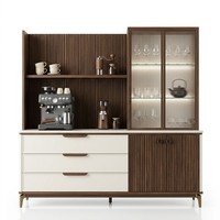 Buffet moderne de luxe en bois, station de bar à café personnalisable, armoire de rangement pour salle à manger, cuisine, salon