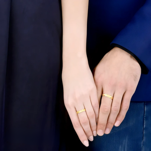 14K Gold <b>Couple</b> <b>Rings</b> 5.20 Grams Elegant Band Design - Product Image 4