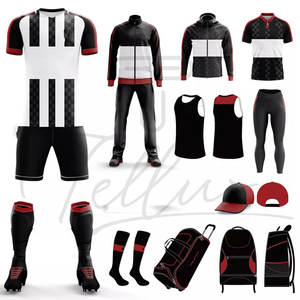 High Quality Customize Football Kits Soccer Uniform Set Polyester/Cotton Lightweight Quick Dry Breathable Summer - Product Image 5