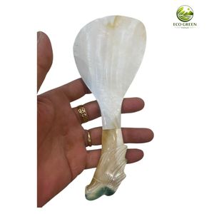 Cuillère en coquille ECO GREEN, polie miroir, manche court, vintage, écologique, cadeaux - Product Image 6