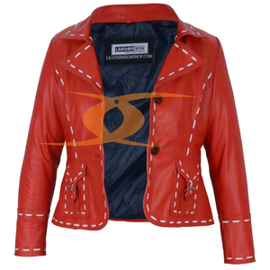 Chaqueta de cuero de Invierno para mujer a prueba de viento más vendida Material de la mejor calidad Diseño OEM personalizable para damas - Product Image 4