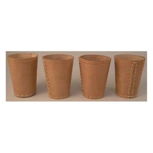 High Quality Custom Logo <b>Dice</b> Cup Made From Genuine Leather and Resin <b>Polyhedral</b> Shape - Product Image 1