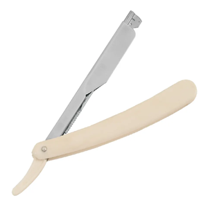 Maquinilla de afeitar recta para peluquero de salón profesional, etiqueta personalizada, hoja desechable de acero inoxidable individual, afeitado facial - Product Image 4