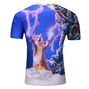 T-Shirt Homme High Street Style Sublimé à Manches Courtes Logo Personnalisé Motif Solide-Vente de Gros - Product Image 2