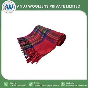 2026 Eco-Friendly Jacquard Tartan Wool Throw <b>Blanket</b>-Cozy Comfort Customizable Sizes & Colors - Product Image 2
