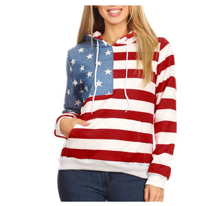 Nuevo diseño de sublimación, sudaderas con capucha informales personalizadas, jersey con estampado de bandera de país, sudaderas con capucha de mujer adulta de alta calidad de Color sólido - Product Image 2