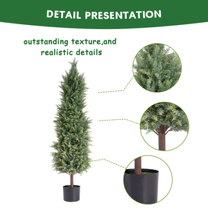 Tripla palla verde bosso topiaria vita come nataurale vero tocco fatto a mano simulazione piccolo albero in vaso per la casa - Product Image 6
