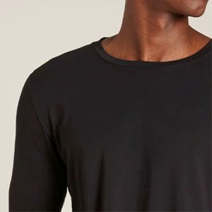 เสื้อยืดคอกลมแขนยาวผ้าฝ้ายสำหรับผู้ชายสวมใส่สบายมีหลายสี - Product Image 5