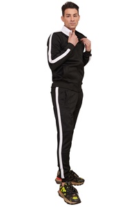 Chaqueta con cremallera completa de color personalizado para hombre, conjunto de chándal de gimnasio, Sudadera con capucha de algodón liso, superoferta de septiembre, dos piezas - Product Image 4