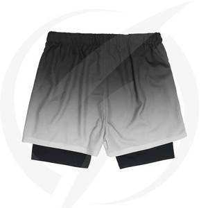 Venta al por mayor de pantalones cortos de poliéster ecológicos con logotipo personalizado de cintura media para Hombre Pantalones cortos informales de patrón sólido para gimnasio a precio bajo - Product Image 1