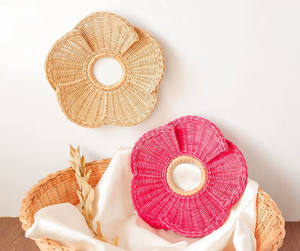 100% fait à la main en rotin naturel écologique en forme de fleur pour accrocher la décoration de la chambre d'enfant durable et sécurité enfants - Product Image 6